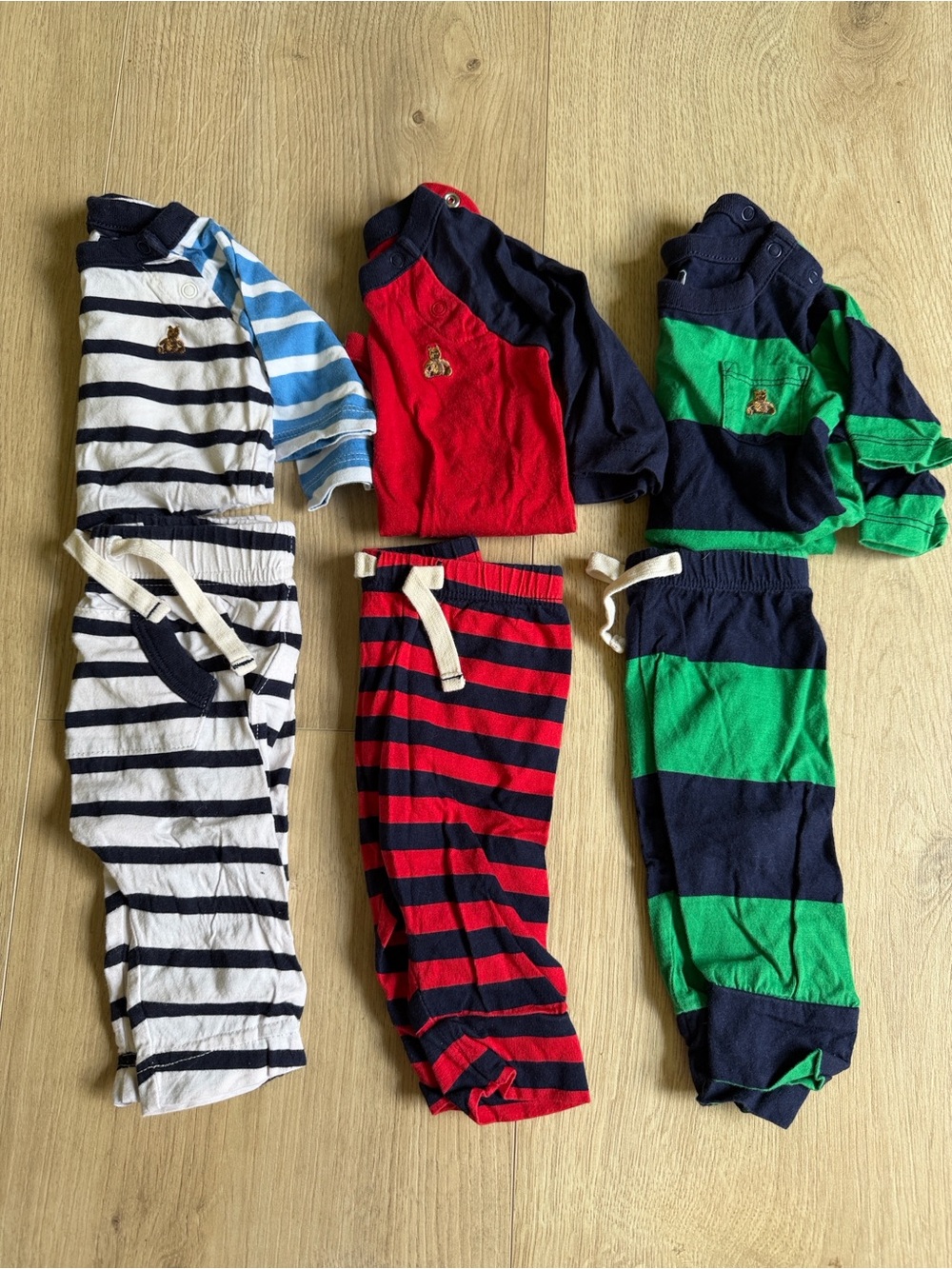 Baby Gap Striped Cotton Matching Sets Long Sleeve Long Pants set of 3
